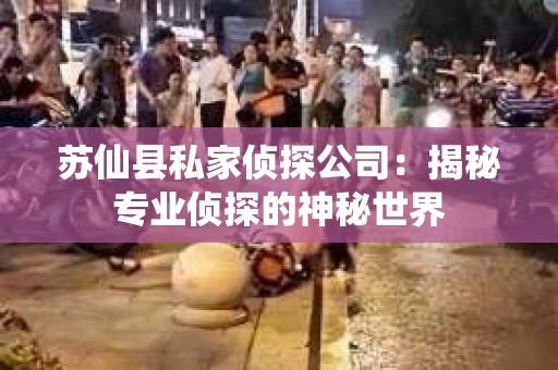 苏仙县私家侦探公司：揭秘专业侦探的神秘世界