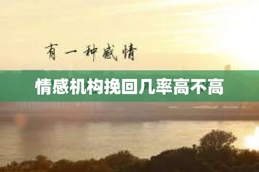 情感机构挽回几率高不高