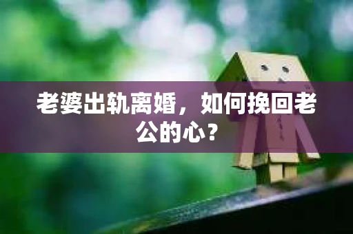 老婆出轨离婚，如何挽回老公的心？
