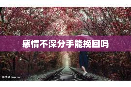 感情不深分手能挽回吗