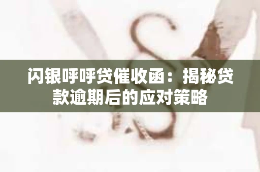 闪银呼呼贷催收函：揭秘贷款逾期后的应对策略