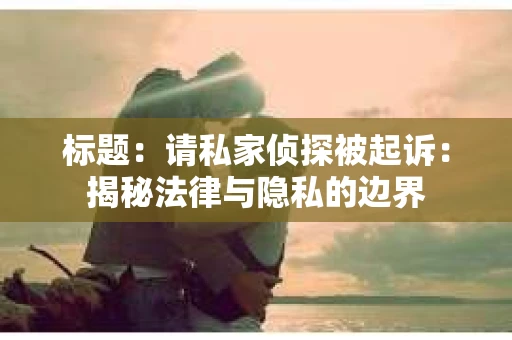 标题：请私家侦探被起诉：揭秘法律与隐私的边界